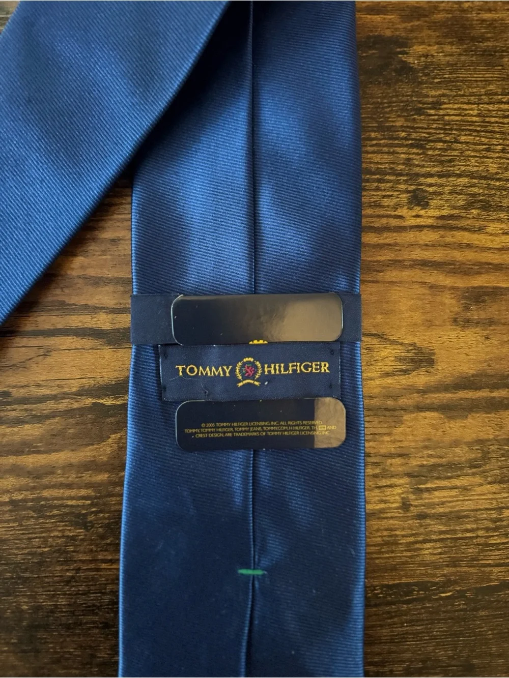 Tommy Hilfiger Men's Solid Blue Silk Tie -NWT